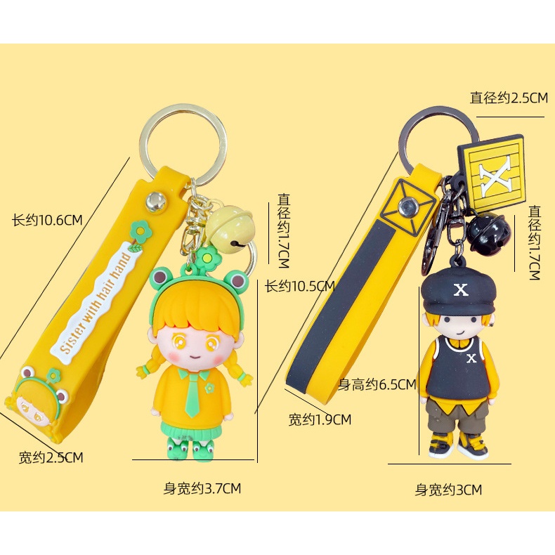 Móc Khóa Nhựa Epoxy Họa Tiết Hoạt Hình Dễ Thương Sáng Tạo