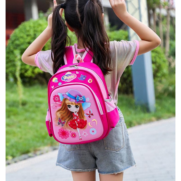 Balo in hình 3D siêu nhân , công chúa cho bé đi nhà trẻ, mầm non BL002