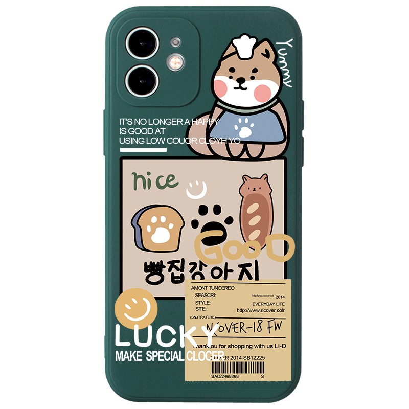 Ốp lưng JURSUE chống bẩn hoạt hình dễ thương đẹp cho iPhone 13 12 11 Pro Max SE 2020 X XR XS ip 8 7 6 6S Plus kute Y366