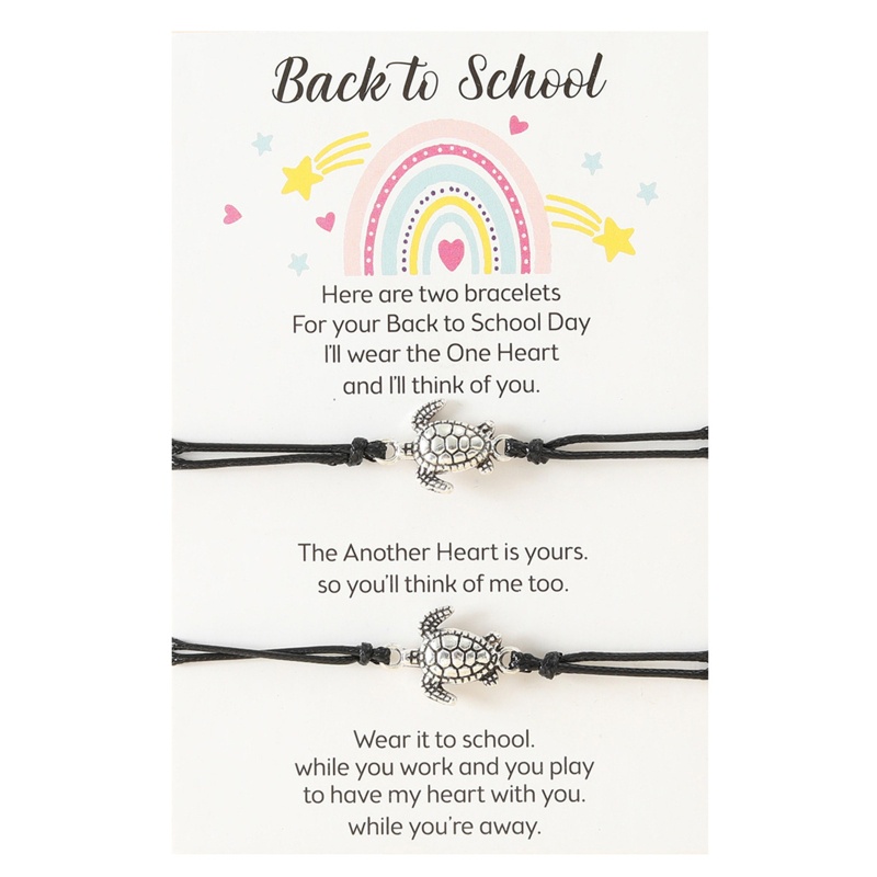 Set 2 Vòng Tay Dây Bện Mặt Thẻ Khắc Chữ Best Friend / Little Cho Cặp Đôi