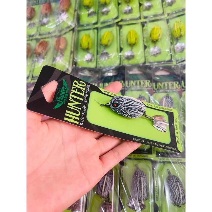 Mồi nhái giả câu lure lóc V6 HUNTER nặng 7.5g, chuẩn thái lan M19