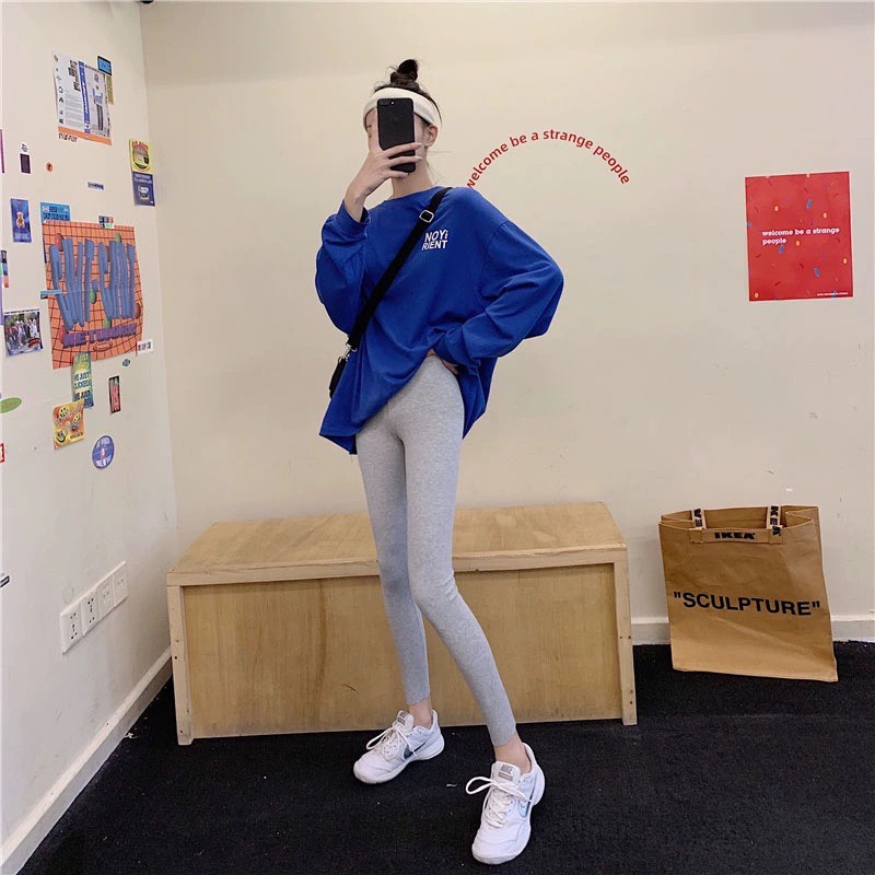 Quần legging nữ dài thun gân fnlm cao cấp nâng mông cạp cao cotton dày dặn DOVOHA HM08