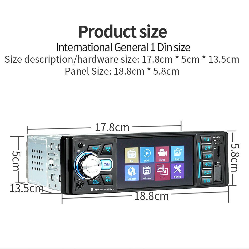 Máy Nghe Nhạc MP5 / FM / USB / AUX / Điện Thoại Gắn Kính Chiếu Hậu Xe Hơi