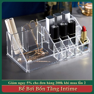 Khay Đựng Son Mỹ Phẩm , Hộp Đựng Son, Kệ Đựng Son Mica 16 Ngăn (Loại Dầy)