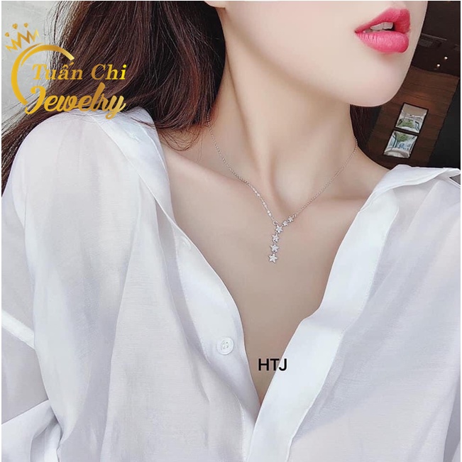 Vòng Cổ Nữ- Dây Chuyền Nữ Bạc Ta Cao Cấp Liền Mặt Hình Ngôi Sao Nhẹ Nhàng, Phong Cách Hàn Quốc Trẻ Trung