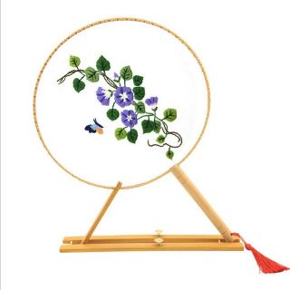 Set 3 Quạt lụa luyện tập thêu sang trọng, quý phái