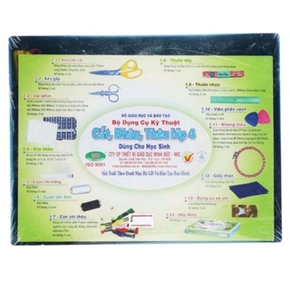 Bộ dụng cụ cắt, khâu , thêu thủ công kĩ thuật lớp 4-5 MIC