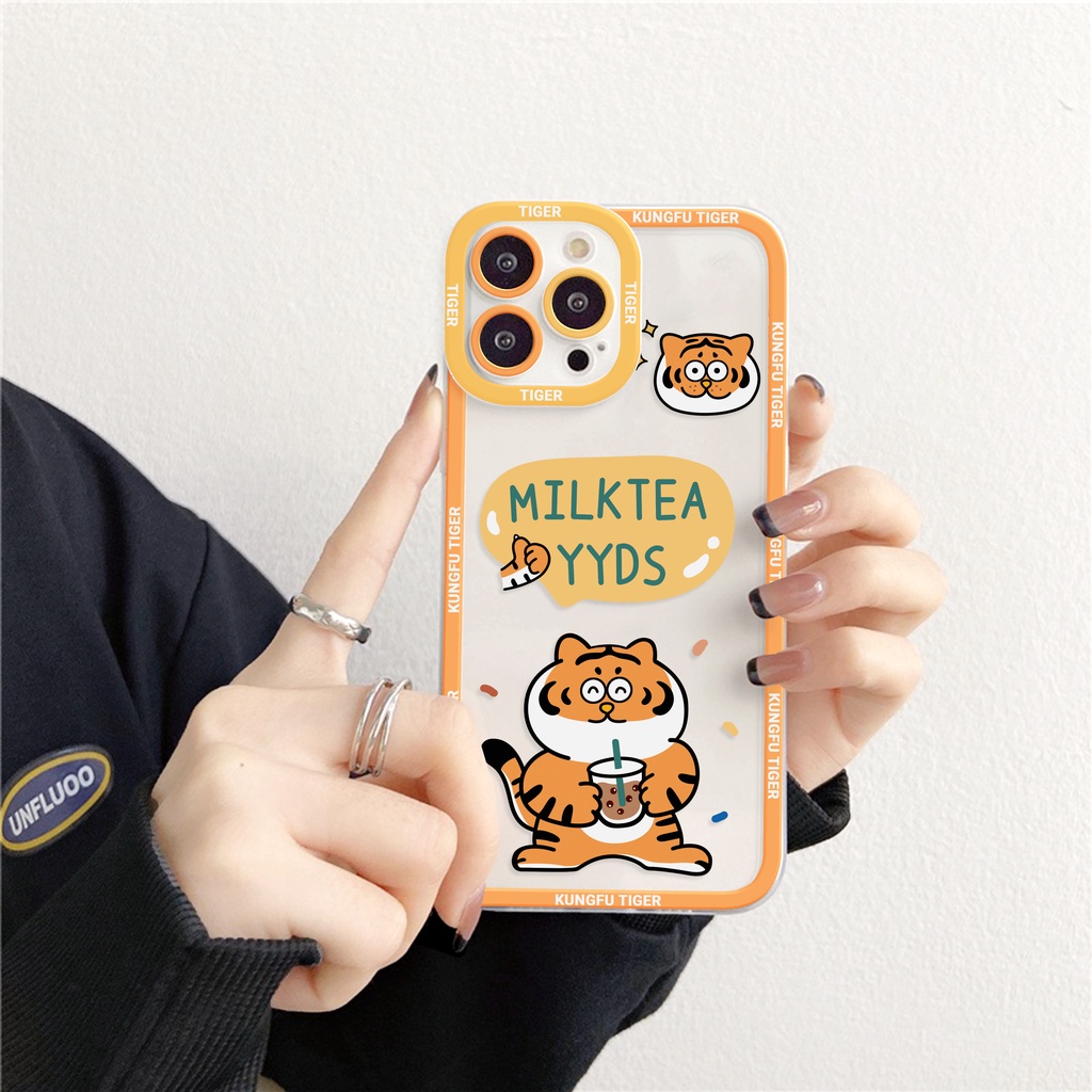 Ốp lưng iphone Kungfu Ti.ger trong cạnh vuông 6/6plus/6s/6splus/7/7plus/8/8plus/x/xr/xs/11/12/13/pro/max/plus/promax | BigBuy360 - bigbuy360.vn