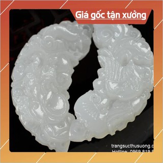 Ngọc bội cặp Long Phượng song phi