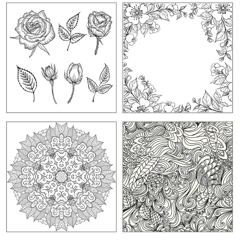 Tem Đóng Dấu Bằng Silicon Trong Suốt Hình Hoa Trang Trí Thiệp Sinh Nhật / Tiệc Sinh Nhật Cho Bé DIY