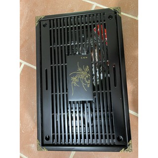 Khay Trà Gỗ Nâu Trạm Đồng