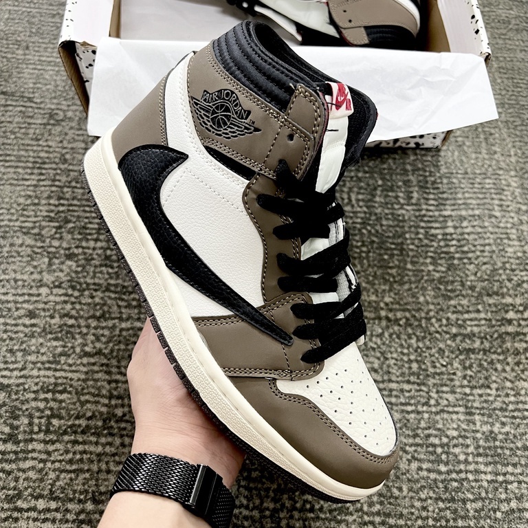 ẢNH THẬT / NÂU - Giày Sneaker Cao Cổ_𝐍𝐢𝐤𝐞_Air_Jordan_Travis_High - GIẦY THỂ THAO NAM NỮ HÀNG XUẤT DƯ FULLTAG
