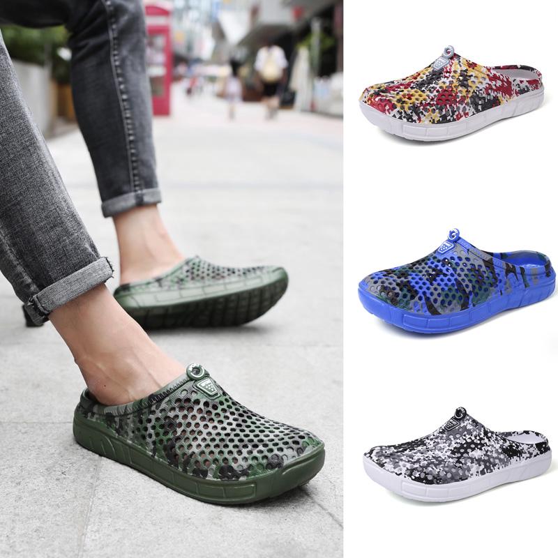 Giày bốn mùa lỗ nam dép đi biển giày ngoài trời chống thấm nước chống trơn trượt