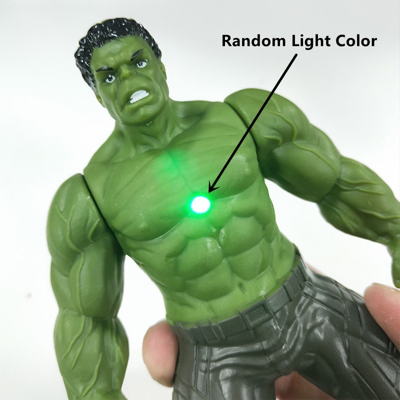 Mô Hình Đồ Chơi Nhân Vật Siêu Anh Hùng Avengers Bằng PVC Có Đèn LED Phát Sáng Cho Bé Trai