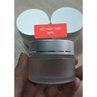 HŨ THỦY TINH CHIẾT MỸ PHẨM 30g (30ML) NẮP BẠC