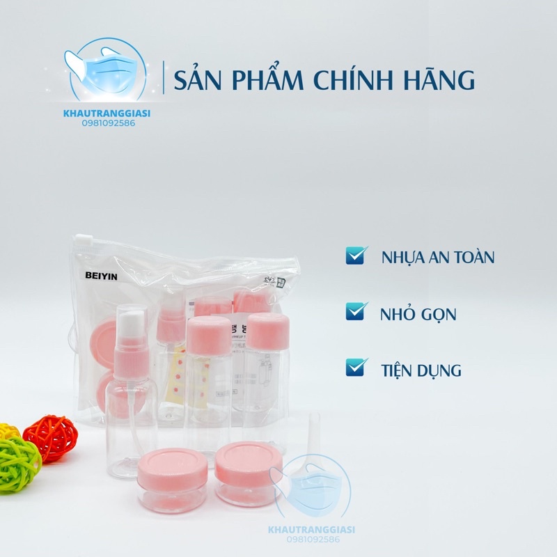 Bộ chiết mỹ phẩm 3 món tiện lợi hàng có sẵn