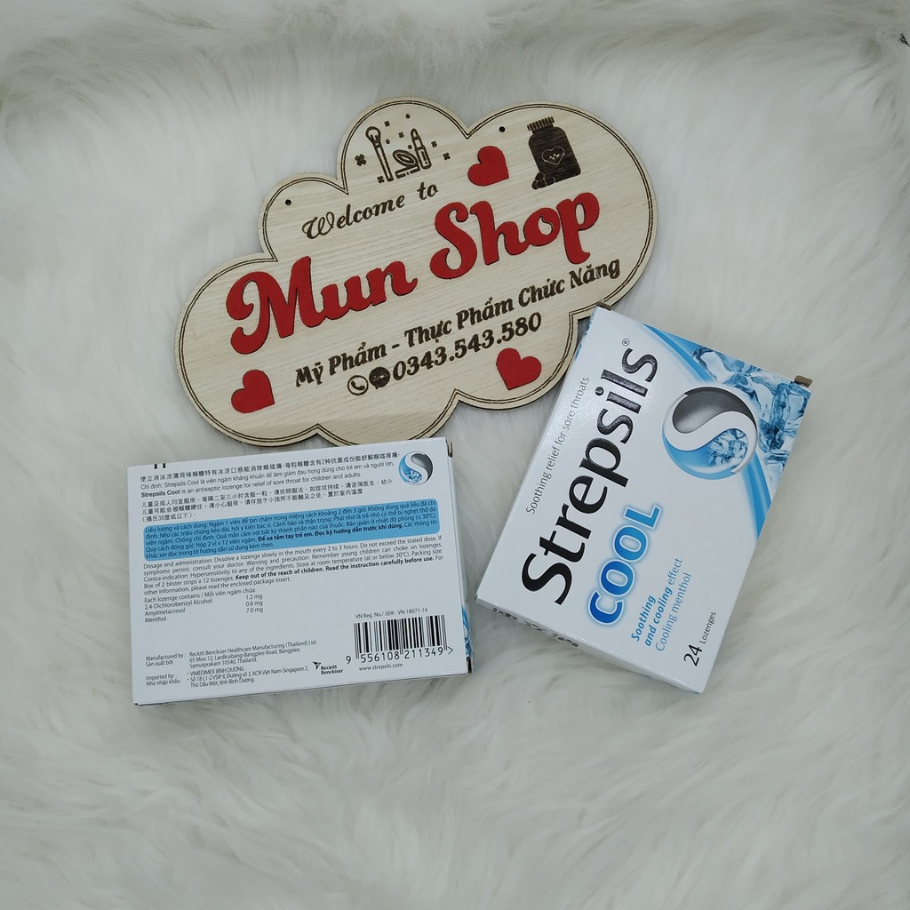 Viên ngậm giảm ho Strepsils hộp 24 viên