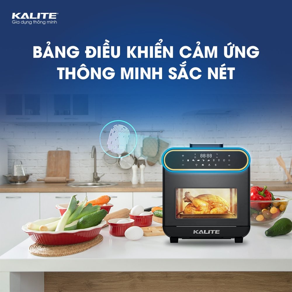 Nồi Chiên Hấp Kalite Steam Pro, 15Lit - 2620W, Hấp Chiên 2in1, Bảo Hành Chính Hãng 24 Tháng