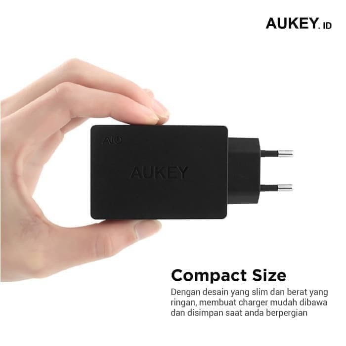 Cục Sạc Nhanh Aukey 3 Cổng Usb 42w Qc 2.0 & Aipower Pa-T2