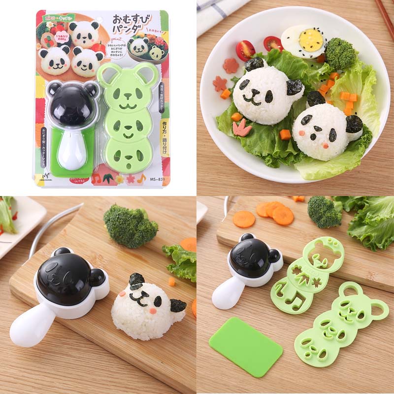Khuôn Làm Cơm Nắm Hình Gấu Trúc DIY