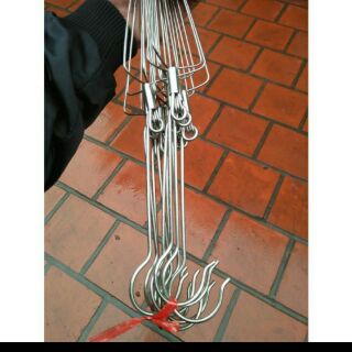 Móc inox treo chậu trồng lan dài 90cm cao cấp