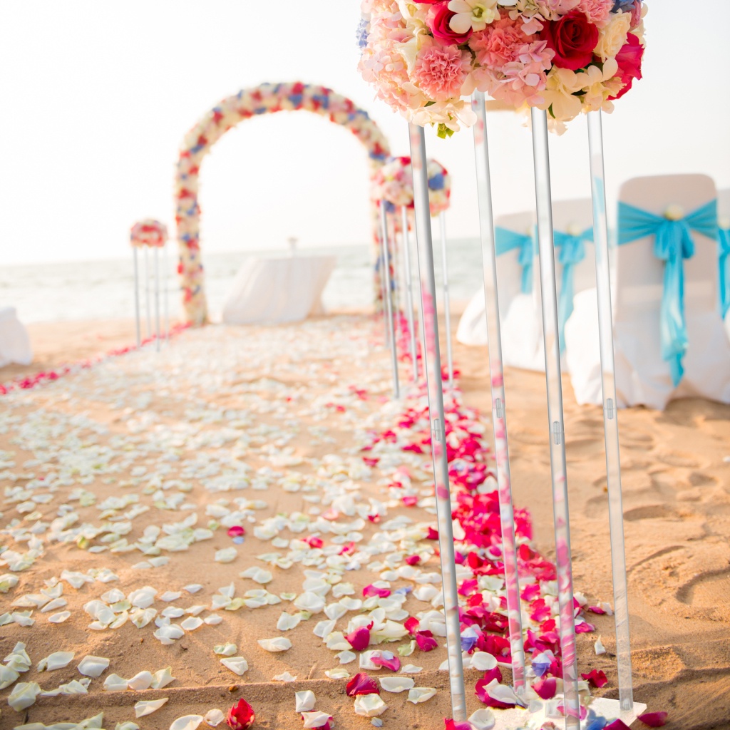 Chậu Hoa Bằng Acrylic Trong Suốt Phong Cách Vintage Dùng Trang Trí Đám Cưới