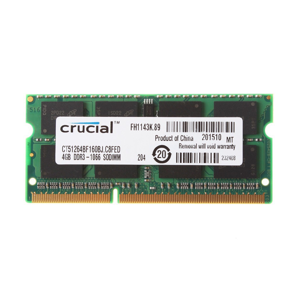 Thẻ Nhớ Laptop Không Dây Crucial 4gb Ddr3 1066mhz Ram Pc3-8500 | BigBuy360 - bigbuy360.vn