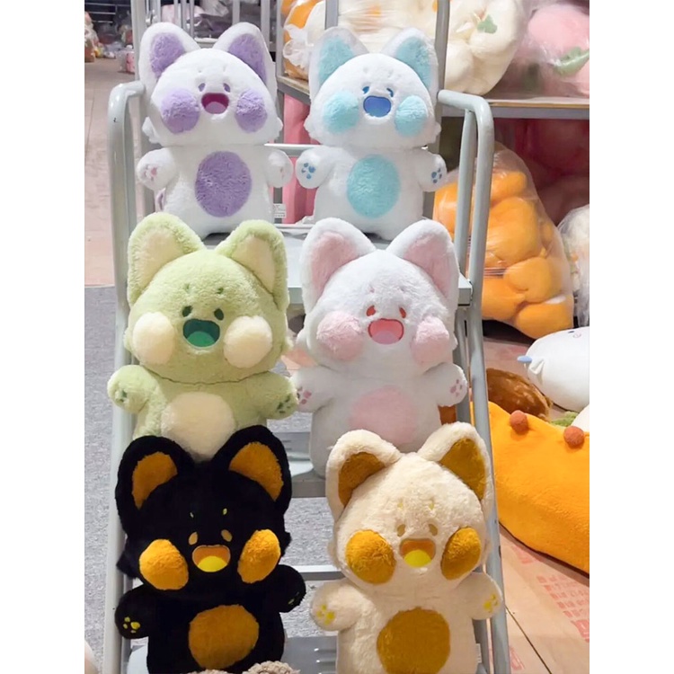 Màu mới!Gấu Bông Mèo Dudu Siêu Dễ Thương, 6 Màu, size 40cm Mèo Nhồi Bông Mềm Mại Dễ Thương Cho Bé