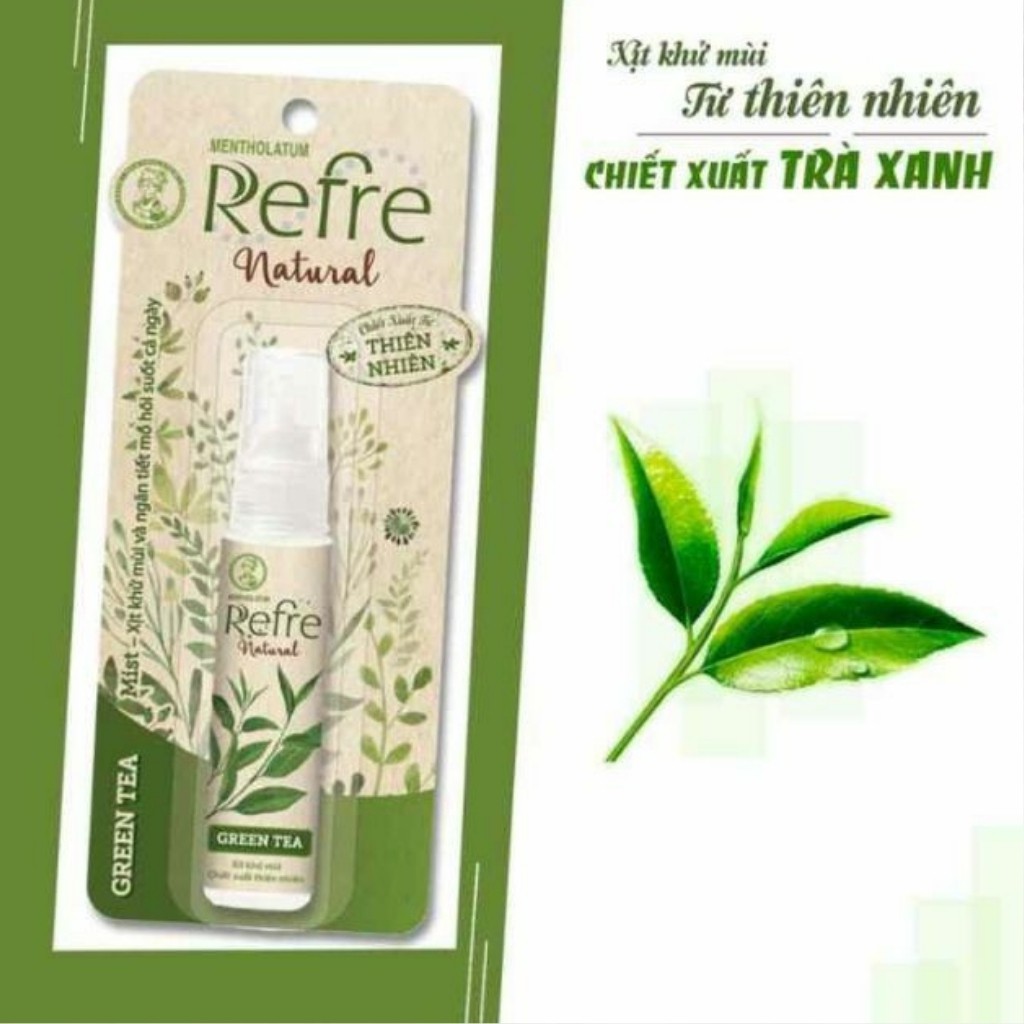 Xịt Khử Mùi Chiết Xuất Từ Thiên Nhiên Refre Natural- 6ml(Hàng Tặng)