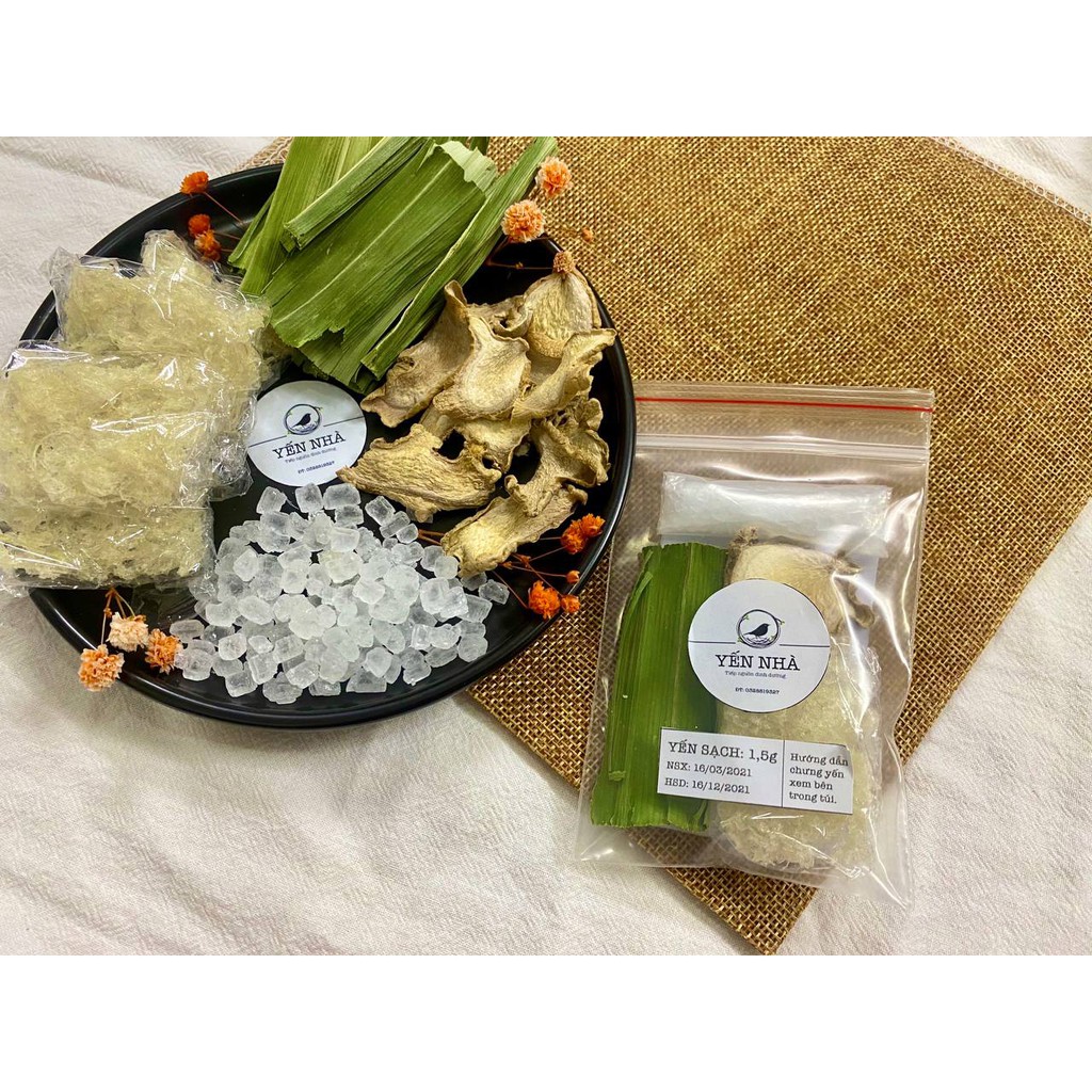 Yến sào gừng lá dứa yến sợi nhỏ (vị cay gừng giúp hấp thụ yến tốt hơn) | BigBuy360 - bigbuy360.vn