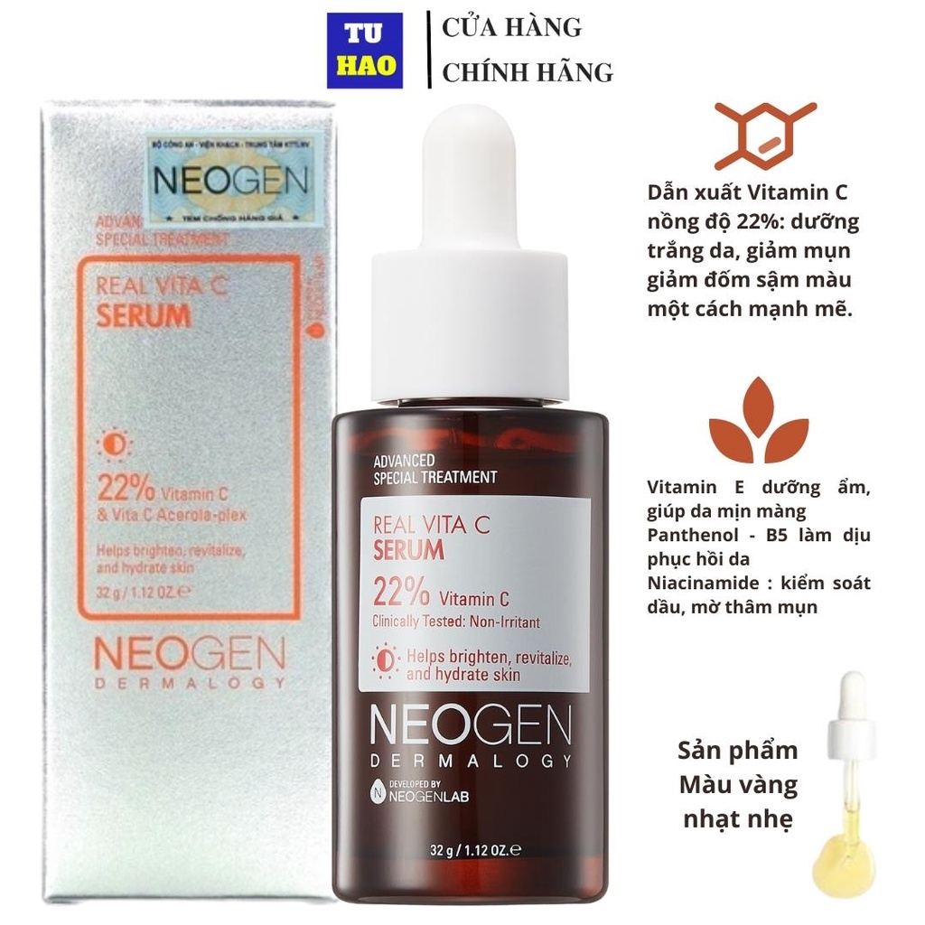 Tinh chất Serum Vitamin C Neogen Dermalogy Real Vitamin C Serum làm sáng da 30ml - Từ Hảo