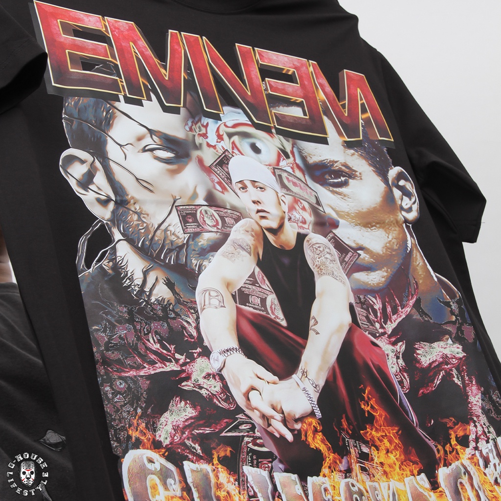 Áo Thun Rapper Eminem Slim Shady Oversize Phong Cách Hip-hop Unisex G-House Lifestyle