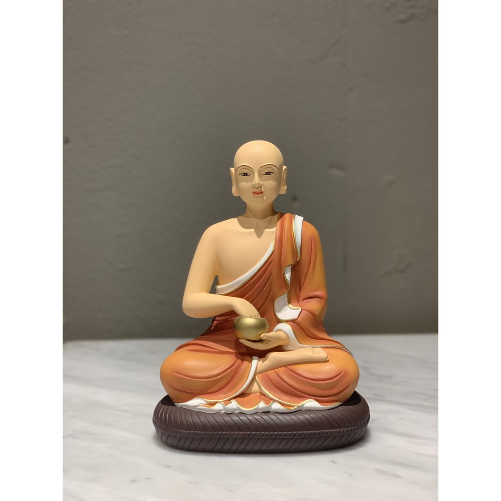 Tượng Thánh tăng Sivali 20cm nhựa composite sơn vẽ tay thủ công cao cấp