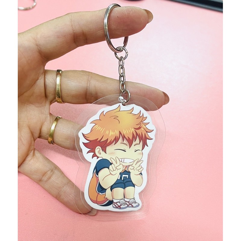 bộ 8 móc khoá haikyuu hinata shouyou / móc khoá anime haikyuu