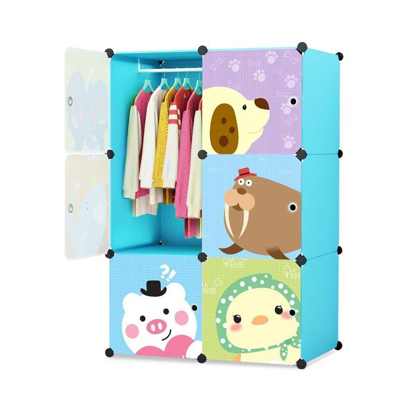 TỦ LẮP GHÉP 6 Ô DÀNH CHO NGƯỜI LỚN DÙNG TẶNG KÈM TREO ĐỒ