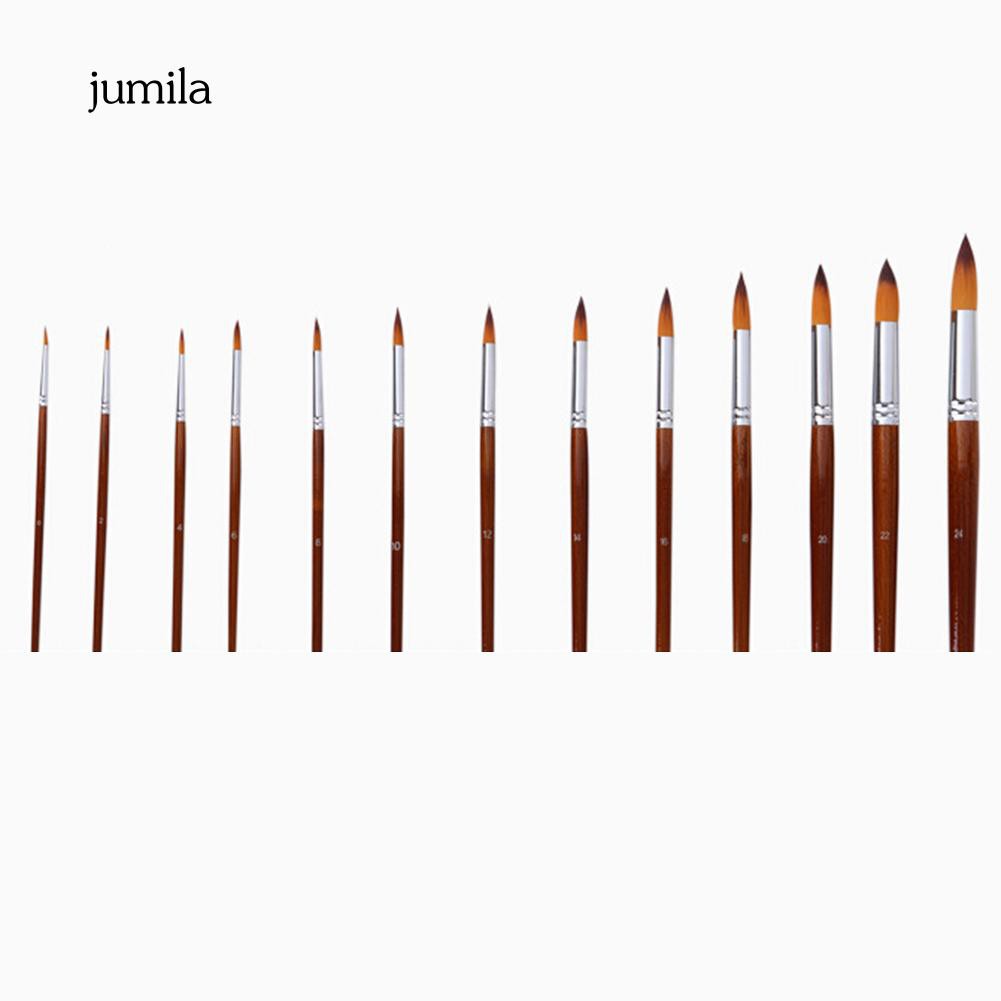 Set 13 cọ vẽ tô màu đa dụng với tay cầm bằng gỗ độc đáo