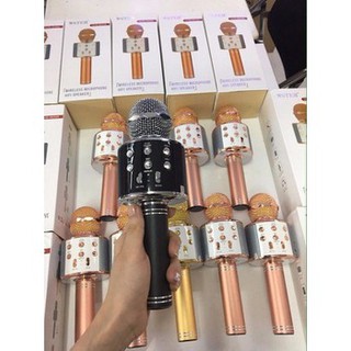 Micro karaoke kèm Loa Bluetooth WS-858