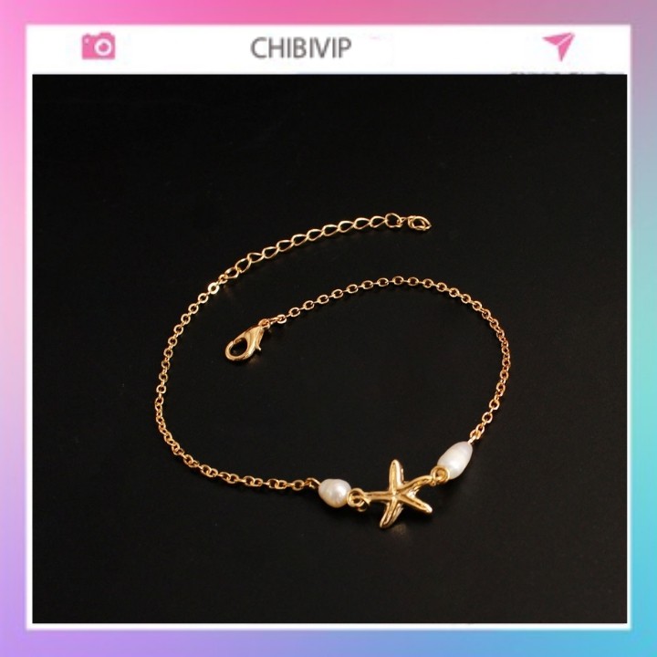 Lắc chân nữ đẹp đơn giản không gỉ phong cách Hàn Quốc CHIBIVIP A14