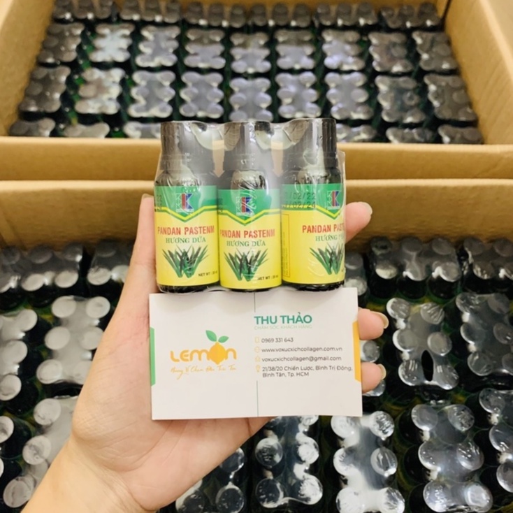 Hương lá dứa có màu  hiệu 3K chai 20ml - Date xa - Sỉ giá tốt