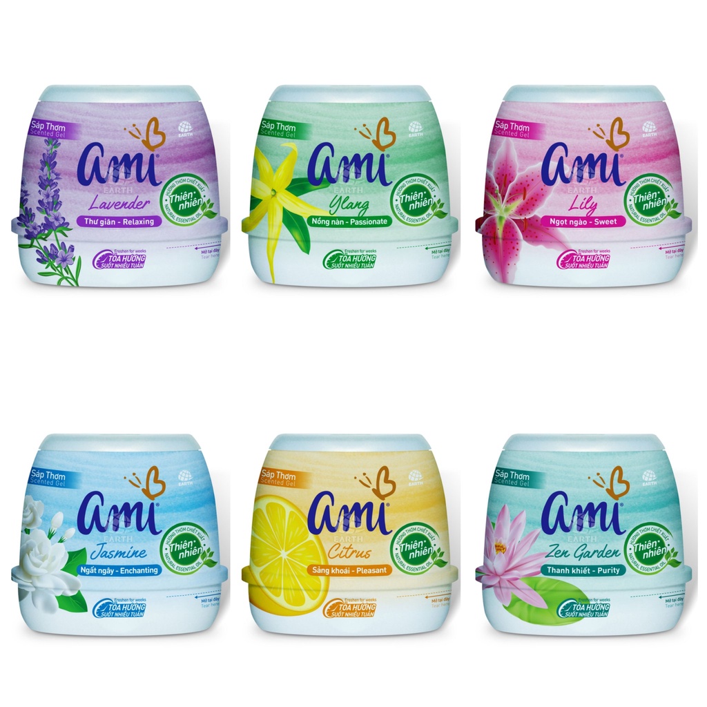 Sáp Thơm Ami Citrus 200gram hương cam hoa thiên nhiên giá siêu mềm sáp thơm phòng/ không gian ô tô khử mùi hiệu quả