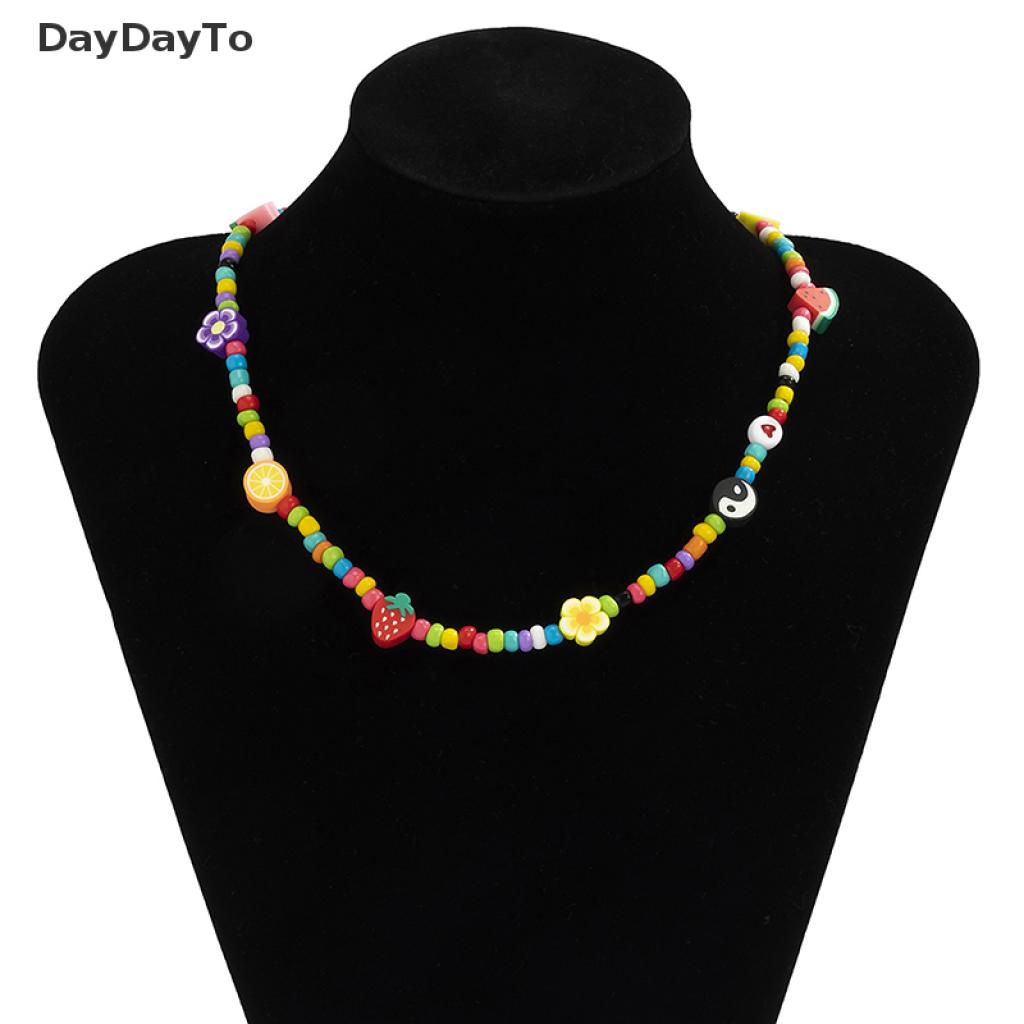 Vòng Cổ Choker Xỏ Hạt Thủ Công Hình Hoa Cúc Phong Cách Bohemian Dành Cho Nữ