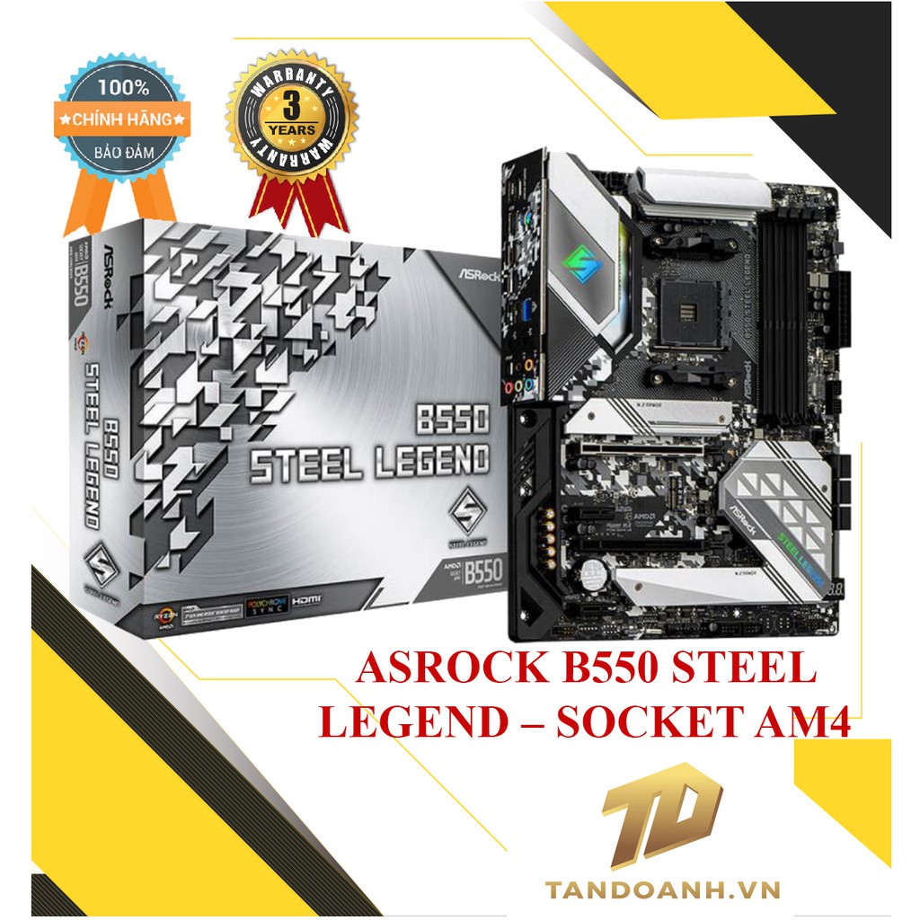 BO MẠCH CHỦ ASROCK B550 STEEL LEGEND – SOCKET AM4