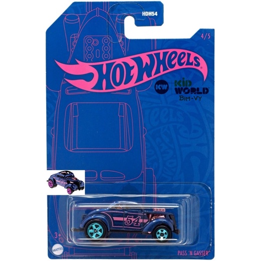 Xe mô hình Hot Wheels 54th Satin &amp; Pink Series Pass 'N Gasser HDH59.