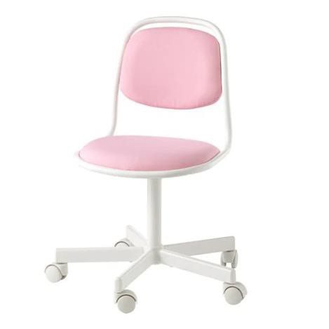 Ghế trẻ em ÖRFJÄLL IKEA - Children's desk chair, white, Vissle pink