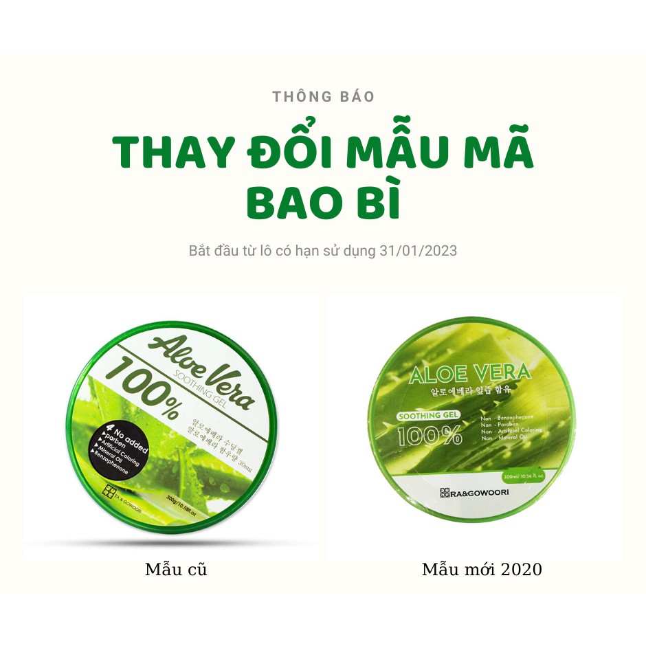 Gel Dưỡng Da Đa Năng Lô Hội Ra & Gowoori Aloe Vera Soothing 300g | BigBuy360 - bigbuy360.vn