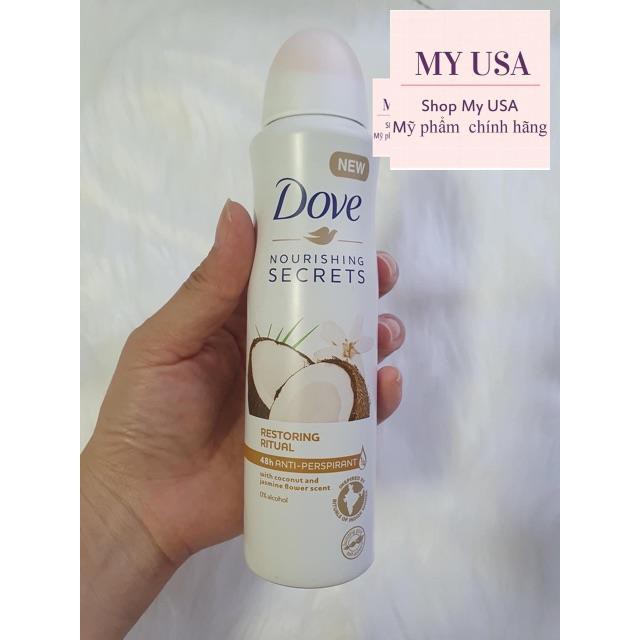 Xịt khử mùi nữ❤️XỊT KHỬ MÙI DOVE 150ML