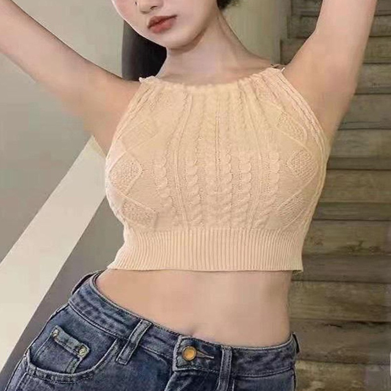 Áo Lửng Không Tay Hở Lưng Quyến Rũ Dành Cho Nữ