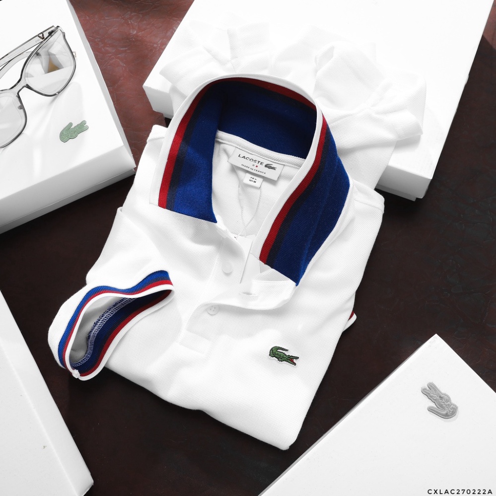Áo Thun Nam Polo LACOSTE VIỀN HIẾM NÚT NGỌC TRAI Form Regular Made In France Vải Siêu Mềm Mịn Mát Cao Cấp Hàng Xuất Xịn