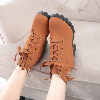 Giày Boot Cao Gót Đế Vuông Nữ