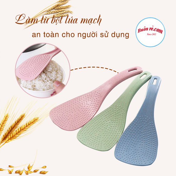 Muôi xới cơm chất liệu nhựa lúa mạch - thìa xới cơm lúa mạch an toàn sức khỏe Br01320